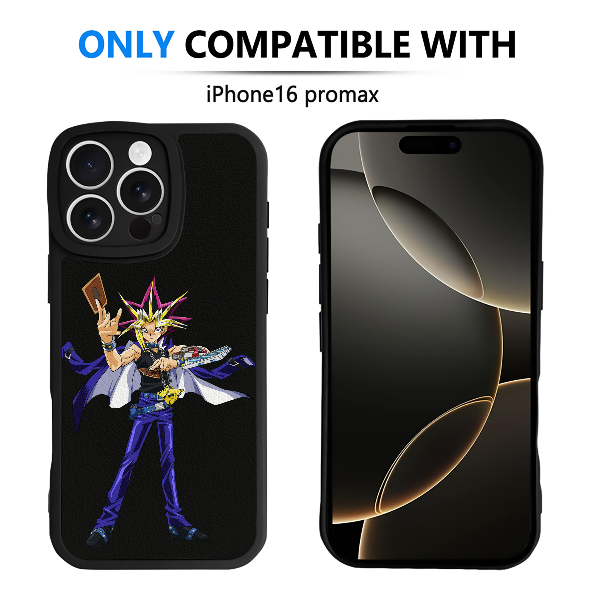 （画像用） 遊☆戯☆王 Yu-Gi-Oh! 【iPhone 16シリーズ対応】シリコンスマホケース（レザー調） 材質：シリコン